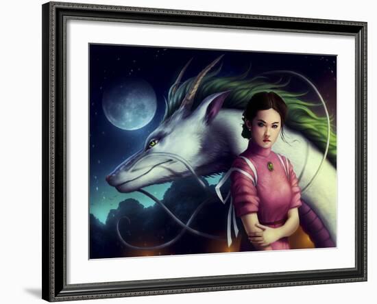 Dragon Night-JoJoesArt-Framed Giclee Print