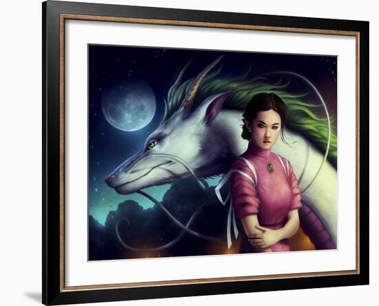 Dragon Night-JoJoesArt-Framed Giclee Print