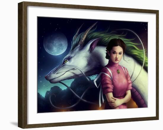 Dragon Night-JoJoesArt-Framed Giclee Print