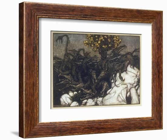 Dragon of Hesperides-Arthur Rackham-Framed Photographic Print