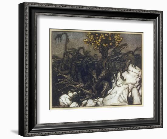 Dragon of Hesperides-Arthur Rackham-Framed Photographic Print