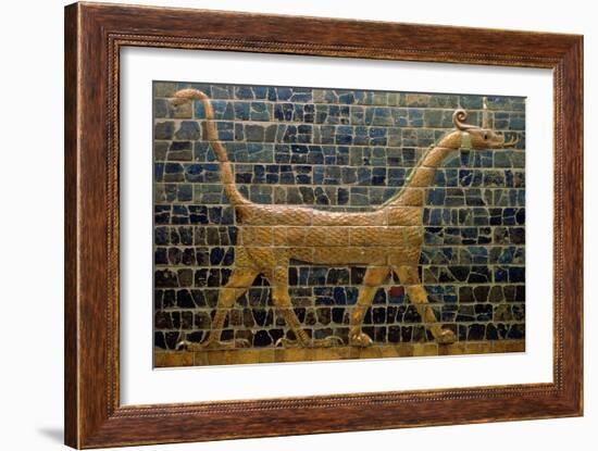 Dragon of Marduk, on the Ishtar Gate, Neo-Babylonian, 604-562 BC-null-Framed Giclee Print