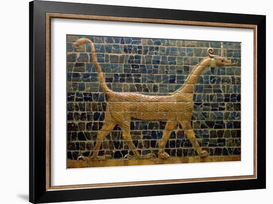 Dragon of Marduk, on the Ishtar Gate, Neo-Babylonian, 604-562 BC-null-Framed Giclee Print