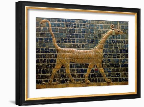 Dragon of Marduk, on the Ishtar Gate, Neo-Babylonian, 604-562 BC-null-Framed Giclee Print