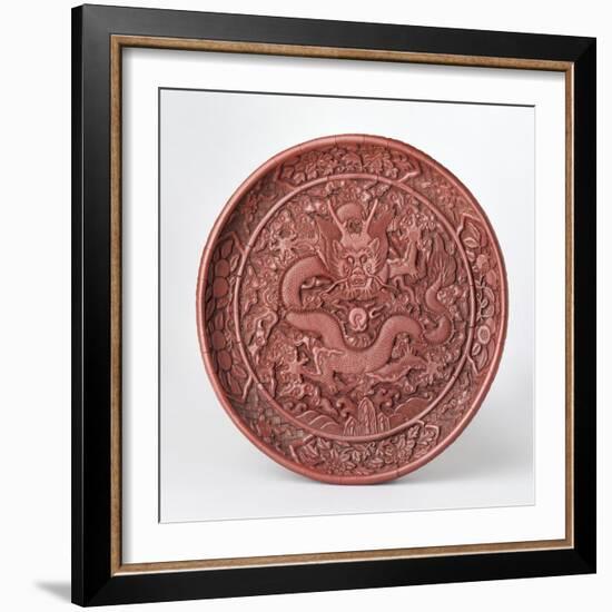 Dragon on a Carved Platter-null-Framed Photographic Print