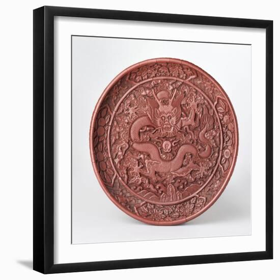 Dragon on a Carved Platter-null-Framed Photographic Print