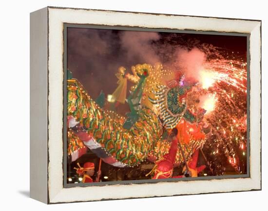 Dragon Performers at Chinese Thanksgiving Festival, Khon Kaen, Isan, Thailand-Gavriel Jecan-Framed Premier Image Canvas