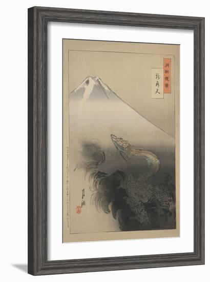 Dragon Rising to the Heavens-Ogata Gekko-Framed Art Print