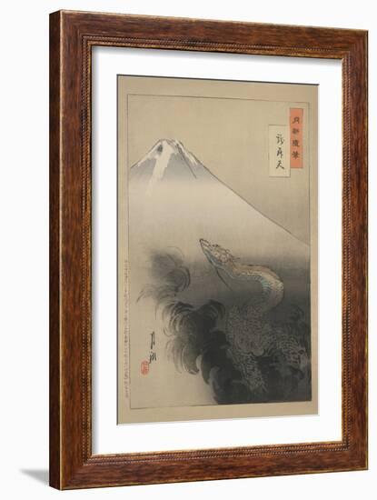 Dragon Rising to the Heavens-Ogata Gekko-Framed Art Print