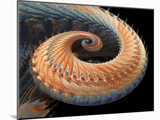 Dragon Tail Fractal-Laguna Design-Mounted Photographic Print