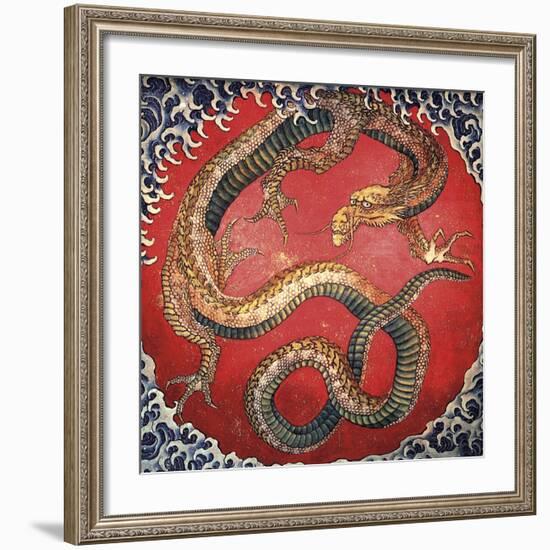 Dragon-Katsushika Hokusai-Framed Art Print