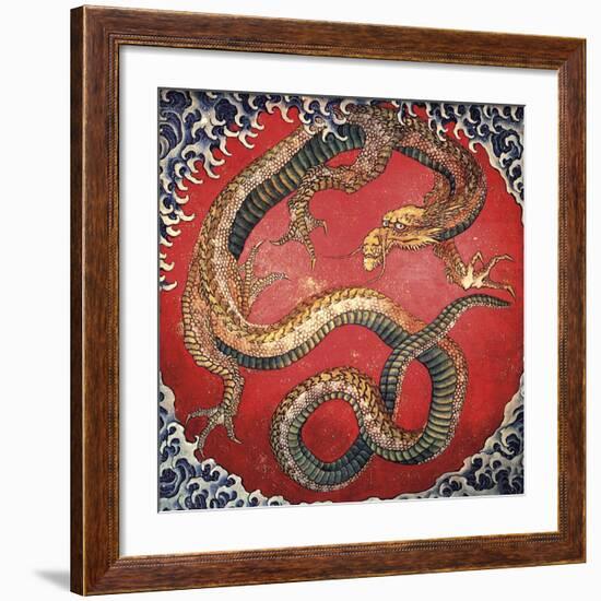 Dragon-Katsushika Hokusai-Framed Art Print