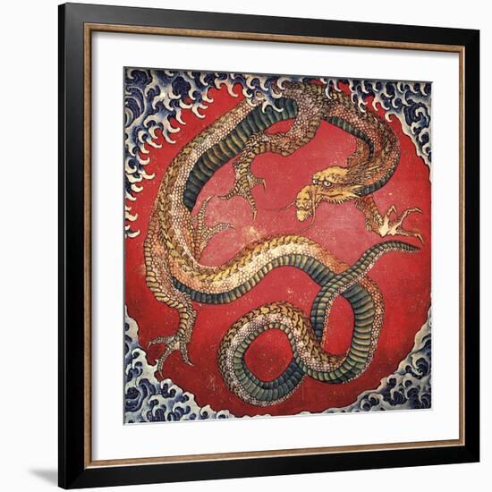 Dragon-Katsushika Hokusai-Framed Art Print