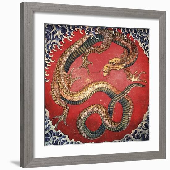 Dragon-Katsushika Hokusai-Framed Art Print