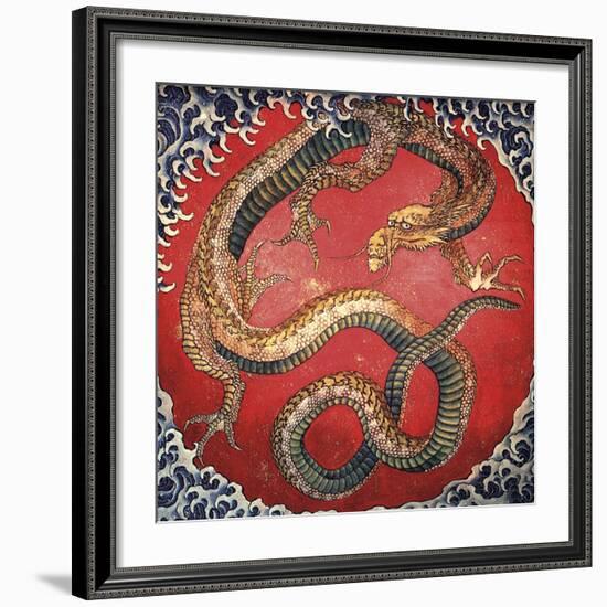 Dragon-Katsushika Hokusai-Framed Art Print