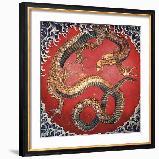 Dragon-Katsushika Hokusai-Framed Art Print