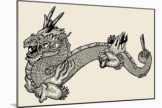 Dragon-null-Mounted Giclee Print