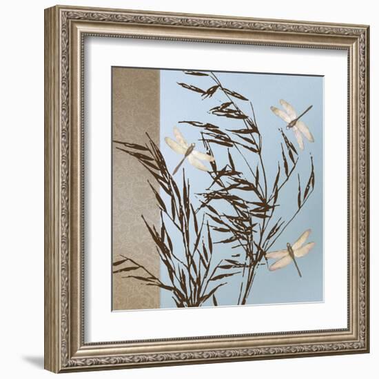 Dragonflies-Caroline Gold-Framed Giclee Print