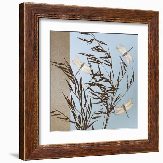 Dragonflies-Caroline Gold-Framed Giclee Print