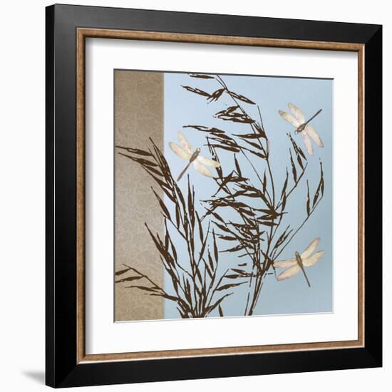 Dragonflies-Caroline Gold-Framed Giclee Print