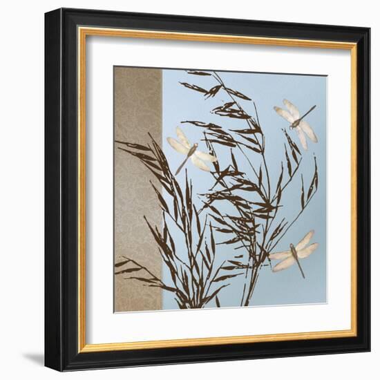 Dragonflies-Caroline Gold-Framed Giclee Print