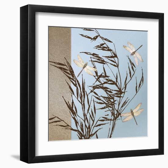 Dragonflies-Caroline Gold-Framed Giclee Print