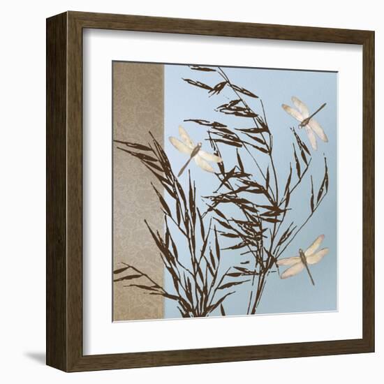 Dragonflies-Caroline Gold-Framed Giclee Print