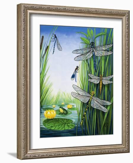 Dragonflies-null-Framed Giclee Print