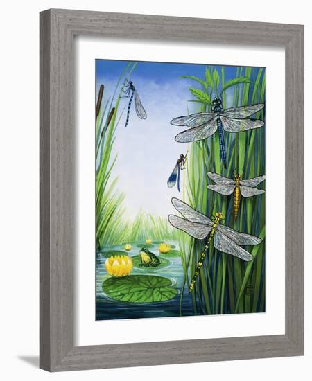 Dragonflies-null-Framed Giclee Print