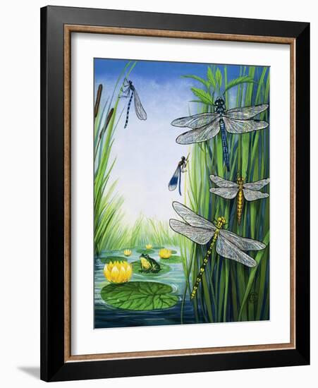 Dragonflies-null-Framed Giclee Print