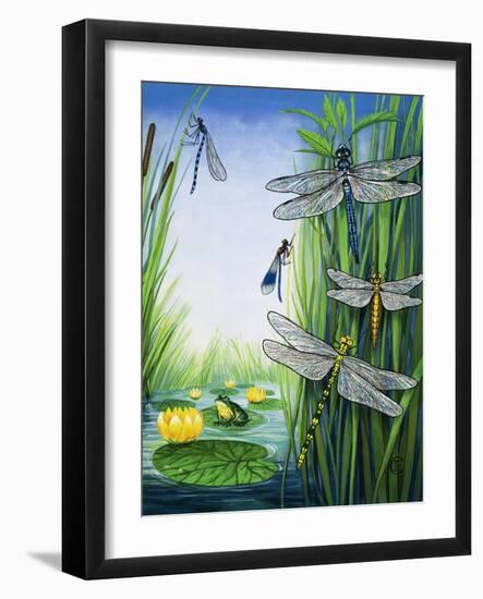 Dragonflies-null-Framed Giclee Print