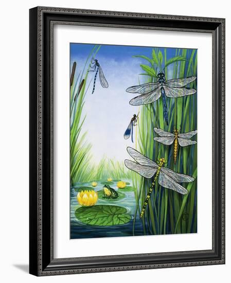 Dragonflies-null-Framed Giclee Print