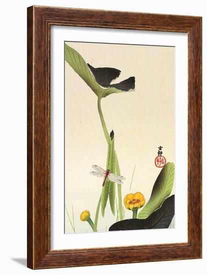 Dragonfly and Lotus-Koson Ohara-Framed Giclee Print