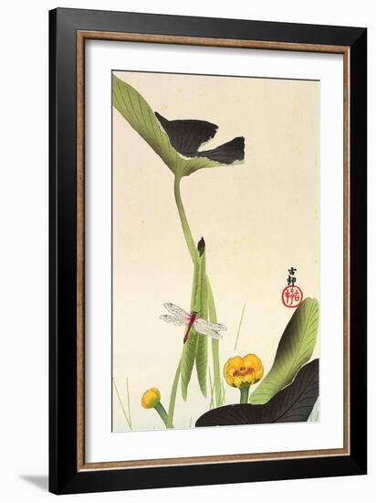 Dragonfly and Lotus-Koson Ohara-Framed Giclee Print