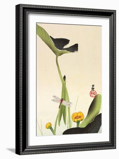 Dragonfly and Lotus-Koson Ohara-Framed Giclee Print