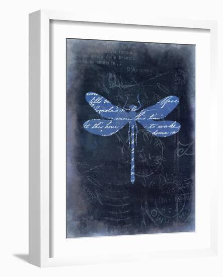 Dragonfly Blue 1-Kimberly Allen-Framed Art Print