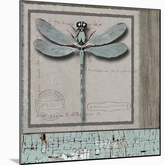 Dragonfly Blue-Karen Williams-Mounted Giclee Print