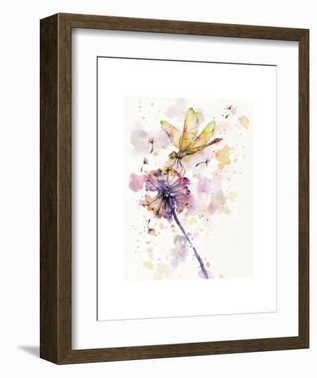 Dragonfly & Dandelion-Sillier than Sally-Framed Art Print