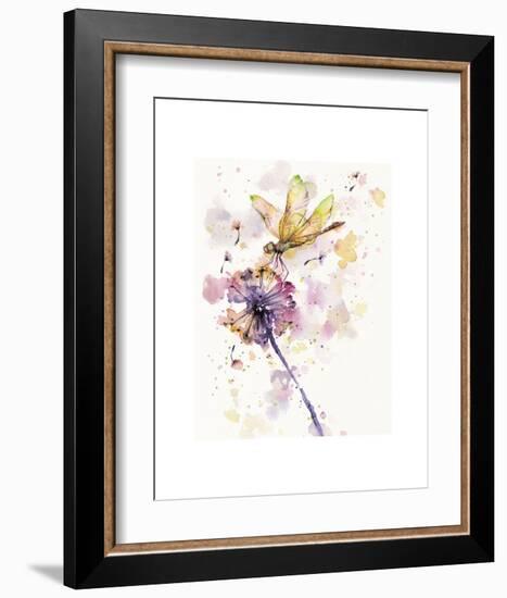 Dragonfly & Dandelion-Sillier than Sally-Framed Art Print