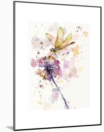 Dragonfly & Dandelion-Sillier than Sally-Mounted Art Print