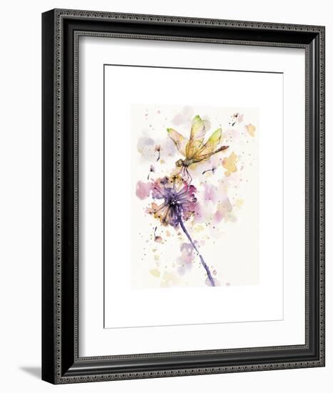 Dragonfly & Dandelion-Sillier than Sally-Framed Art Print