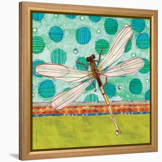 Dragonfly Earthtones-Robbin Rawlings-Framed Stretched Canvas