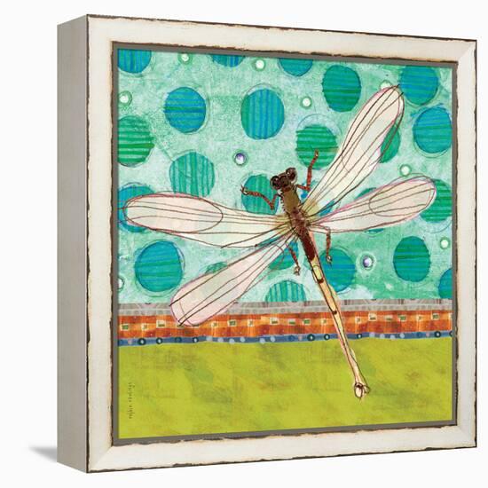 Dragonfly Earthtones-Robbin Rawlings-Framed Stretched Canvas