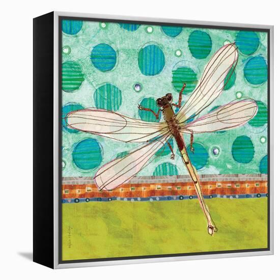 Dragonfly Earthtones-Robbin Rawlings-Framed Stretched Canvas