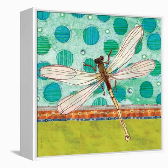 Dragonfly Earthtones-Robbin Rawlings-Framed Stretched Canvas