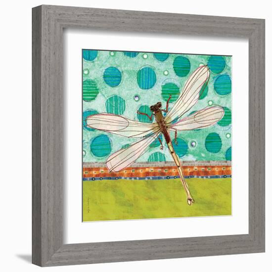 Dragonfly Earthtones-Robbin Rawlings-Framed Art Print