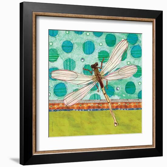 Dragonfly Earthtones-Robbin Rawlings-Framed Art Print