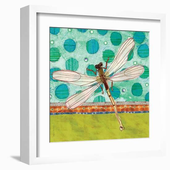 Dragonfly Earthtones-Robbin Rawlings-Framed Art Print