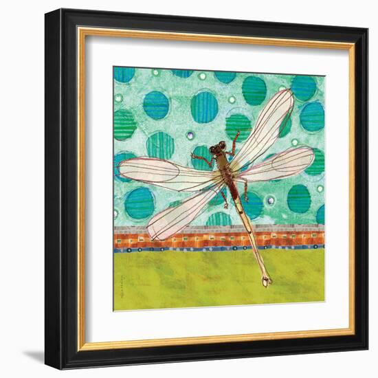 Dragonfly Earthtones-Robbin Rawlings-Framed Art Print