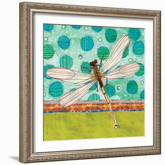 Dragonfly Earthtones-Robbin Rawlings-Framed Art Print